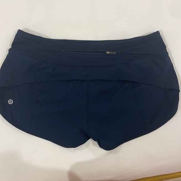 Lululemon! Navy Speed Ups Low-Rise 2.5 Length Size 8 - Picture 2 of 4